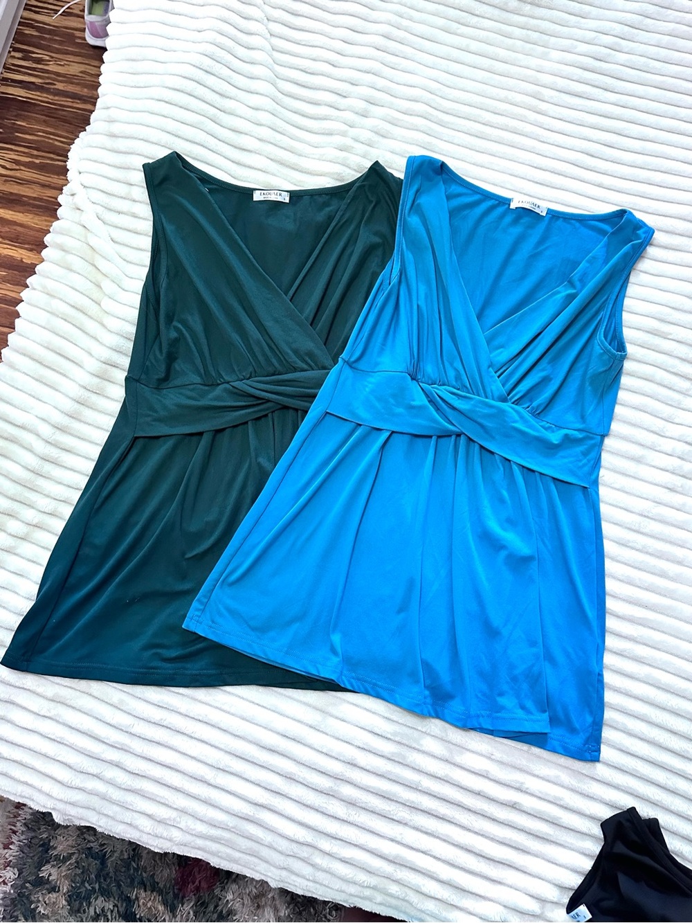 2 Maternity Tops Blue and Green